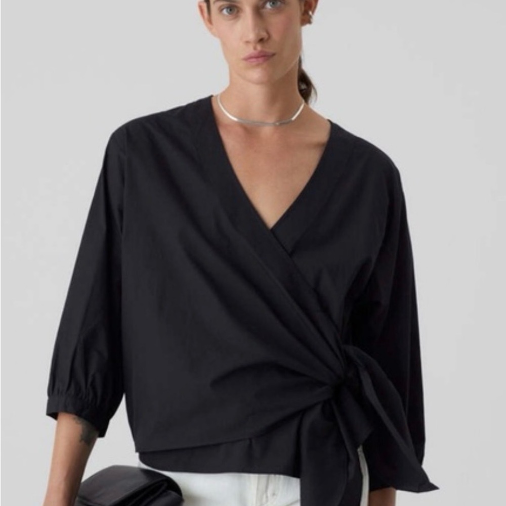 Closed Organic Cotton Wrap Blouse